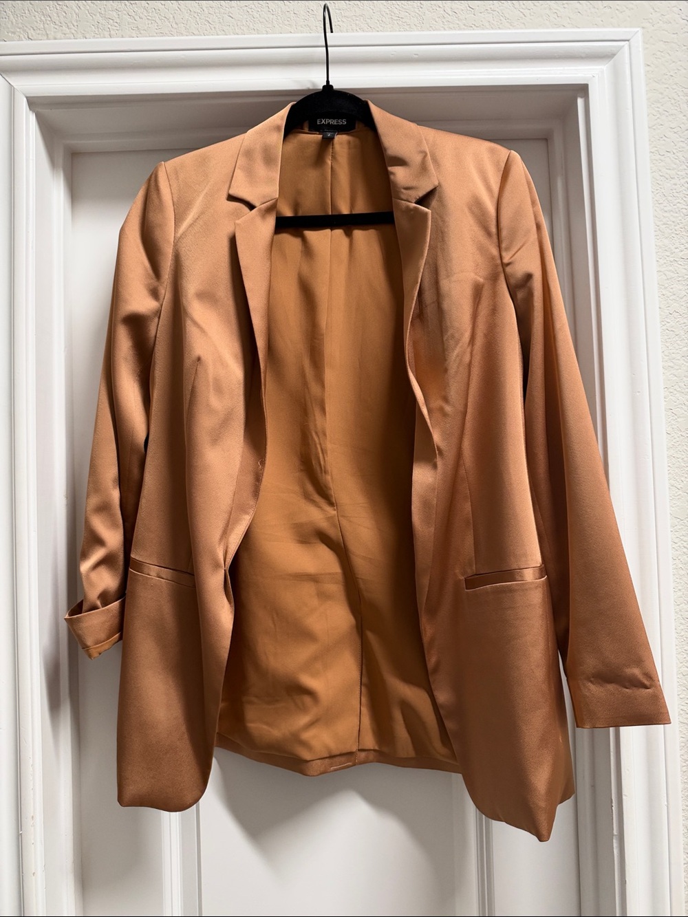 Express Women's Copper Satin Blazer